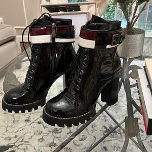 Louis Vuitton i n s p i r e d patent leather boots size 38